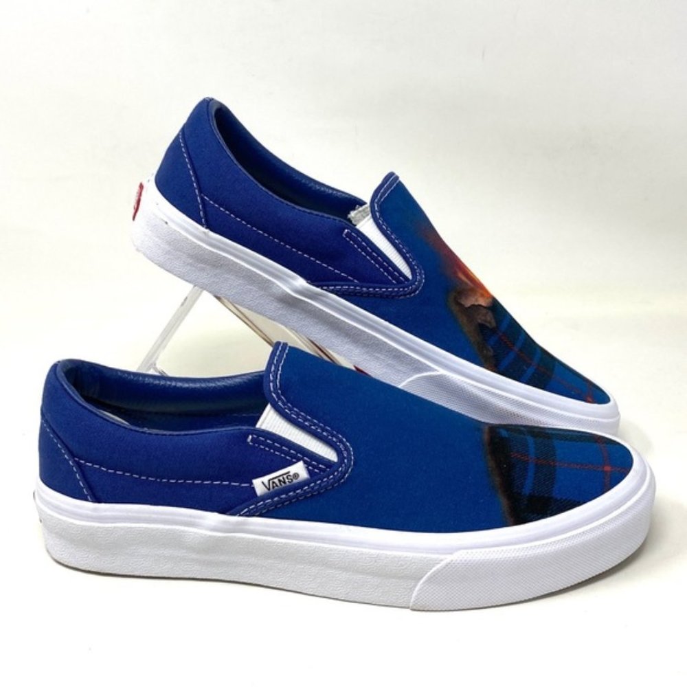 VANS CLASSIC SLIP-ON Big Reveal Navy Women’s Shoes Sneakers Canvas VN000XG81P4